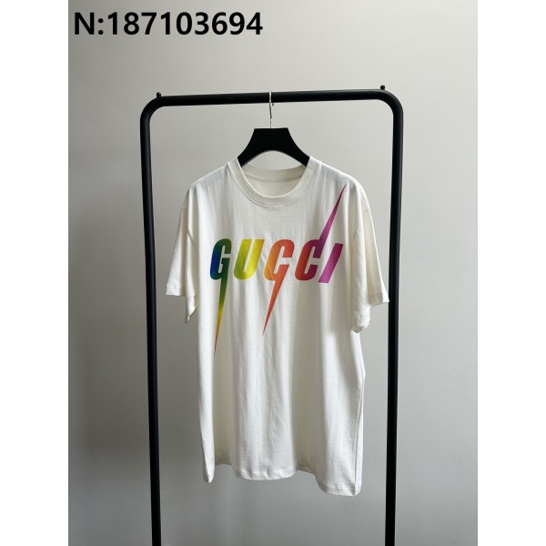 B7 구찌 컬러 모노그램 반팔티 아이보리 Gucci