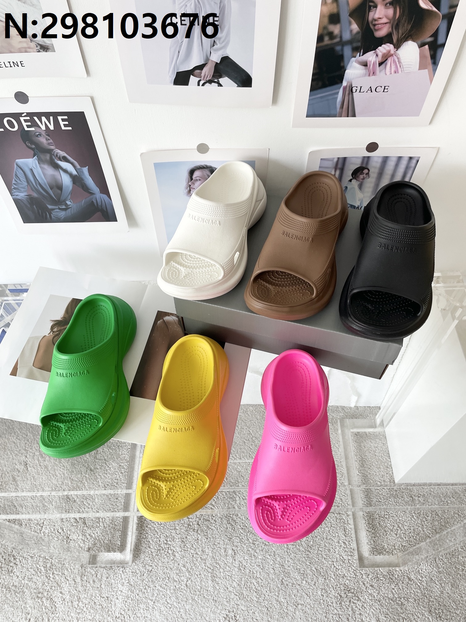 [327] 발렌시아가 풀 크록스 샌들 6컬러 6cm balenciaga Crocs