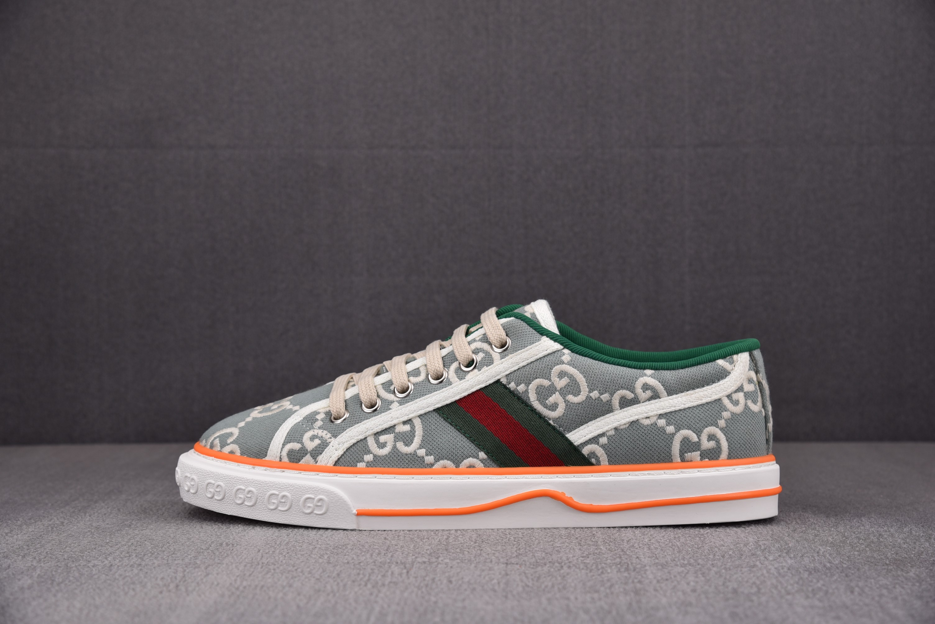 ZG 구찌 테니스 스니커즈 1977 라이트 블루 아이보리 Gucci Tennis 1977 Light Blue Ivory Gucci