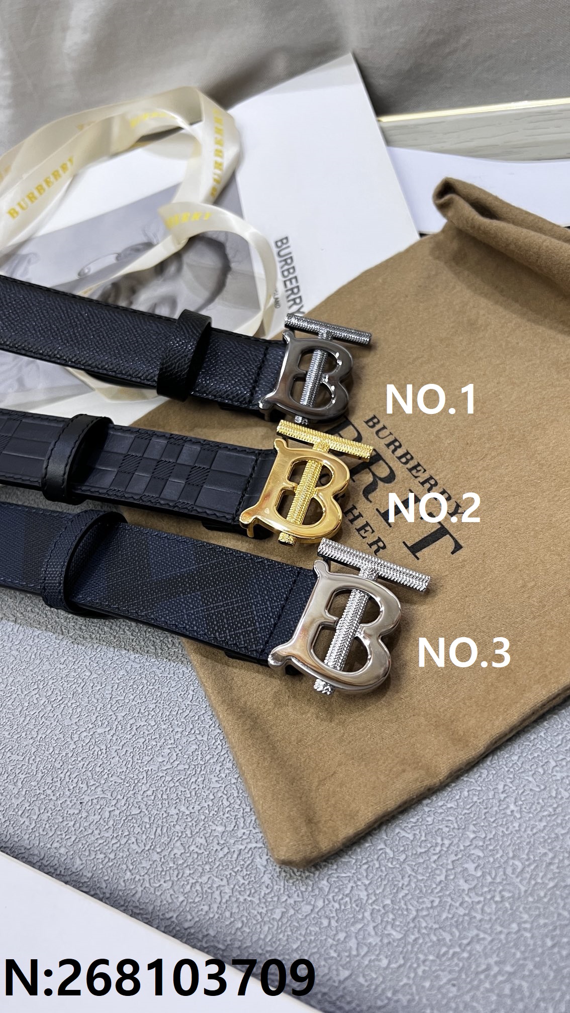 버버리 TB 버클 벨트 3종 3.5cm burberry