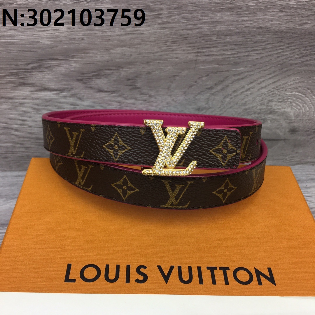 루이비통 큐빅 LV 이니셜 모노그램 2cm 리버시블 벨트 2컬러 LOUIS VUITTON