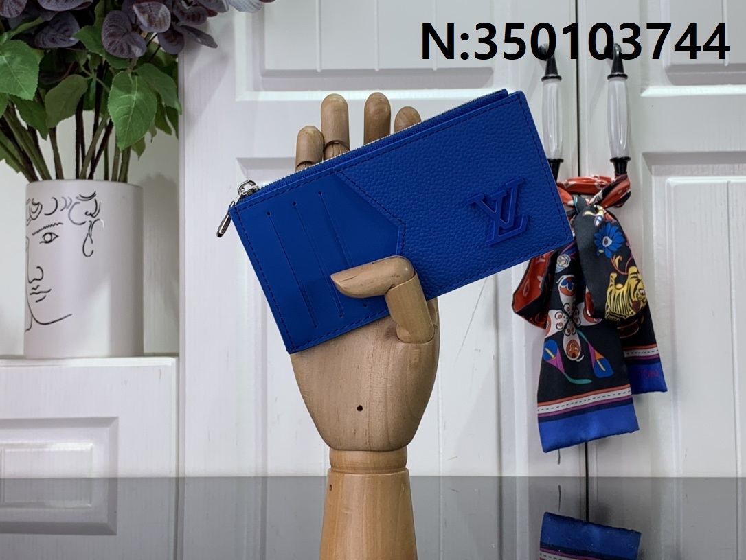 [88factory] 루이비통 코인 카드 홀더 지갑 M82282 블루 8*14.5*1cm LOUIS VUITTON