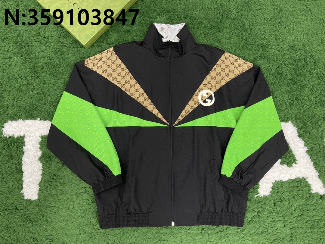 [잔디집1] 구찌 GG 인터로킹 배색 이음 지퍼 자켓 Gucci