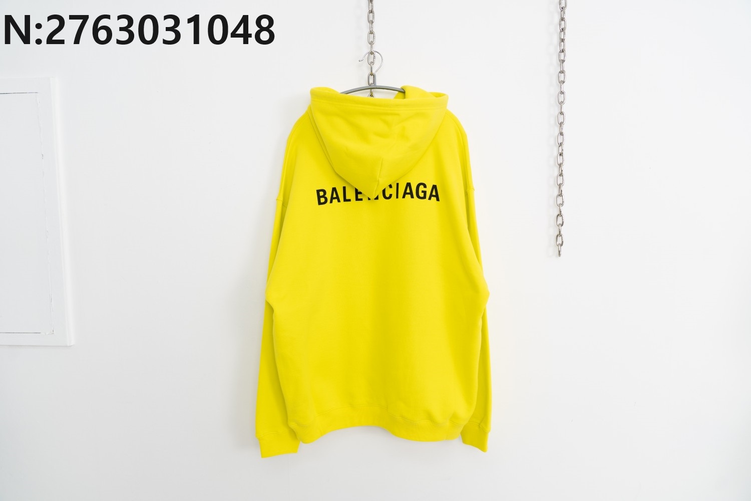 [사슬공장] 발렌시아가 모노그램 프린트 후드티 옐로우 balenciaga