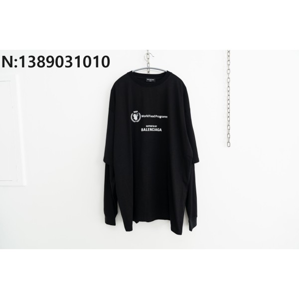 [사슬공장] 발렌시아가 페이크 레이어링 긴팔티 블랙 balenciaga