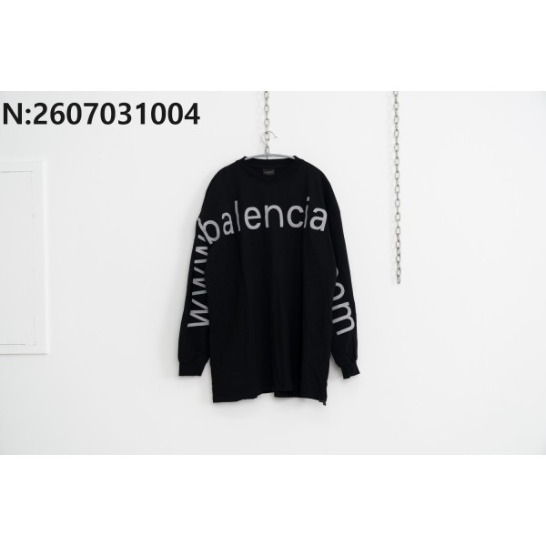 [사슬공장] 발렌시아가 링크 긴팔티 블랙 balenciaga