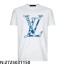 [잔디집2] 루이비통 앞 점보 LV로고 자카드 니트 반팔티 화이트 LOUIS VUITTON