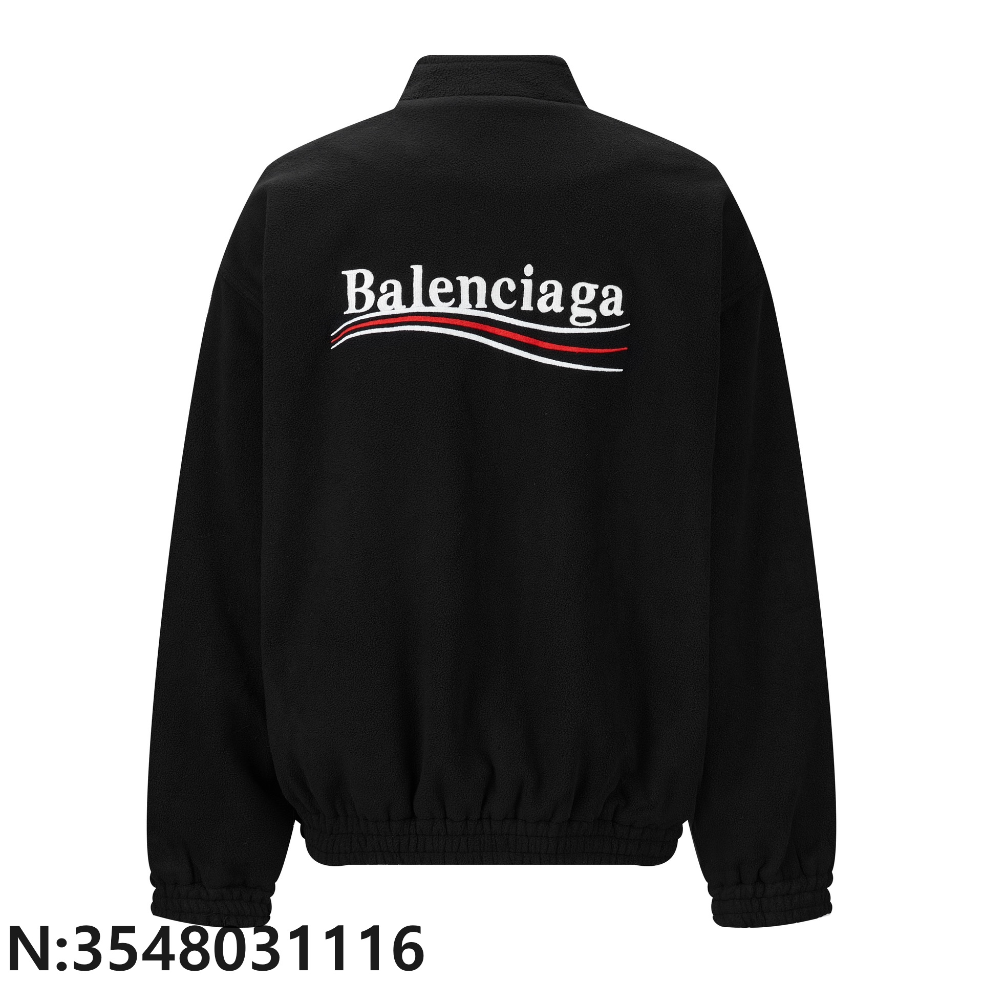 [잔디집2] 발렌시아가 웨이브 모노그램 플리스 자켓 블랙 balenciaga