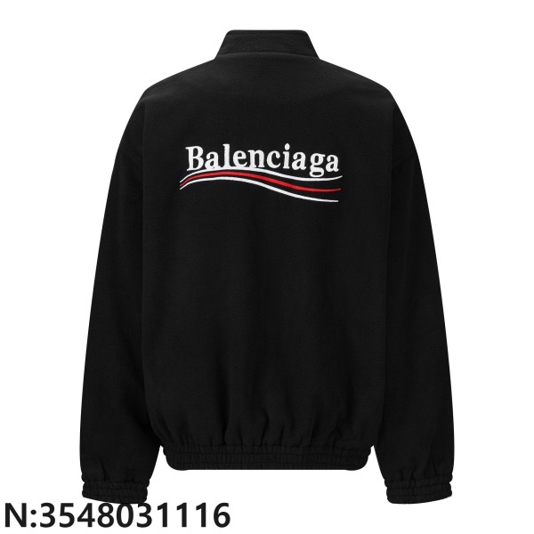 [잔디집2] 발렌시아가 웨이브 모노그램 플리스 자켓 블랙 balenciaga