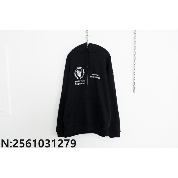 [사슬공장] 발렌시아가 WFP 후드티 블랙 balenciaga