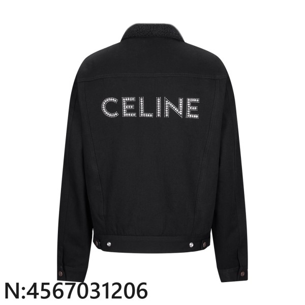 [잔디집2] 셀린느 뒷면 리벳 모노그램 데님 자켓 블랙 Celine