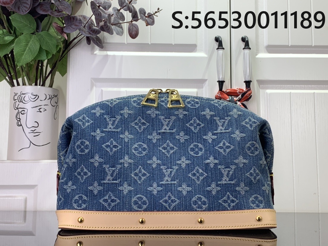 [88factory] 루이비통 파우치 코스메틱  M24317 27*18*9cm 데님  LOUIS VUITTON