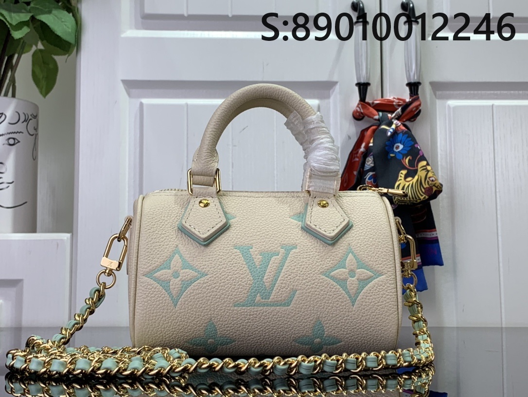 [88factory] 루이비통 나노 스피디 M24169 16*10*7.5cm 연 스카이 블루  LOUIS VUITTON