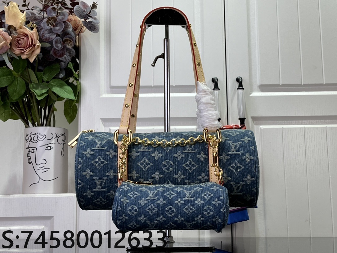 [88factory] 루이비통 빠삐용 숄더백 M46830 데님 LOUIS VUITTON