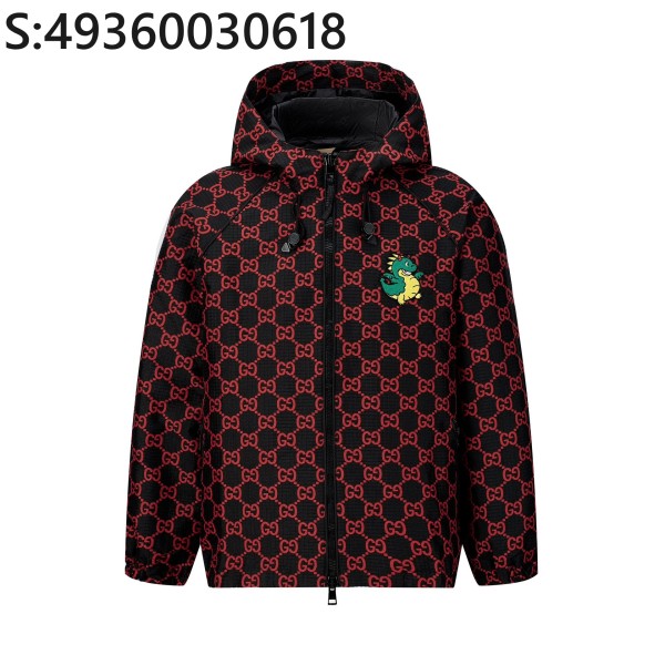 [잔디집2] 구찌 24SS 레드 GG로고 용 후드 자켓 Gucci