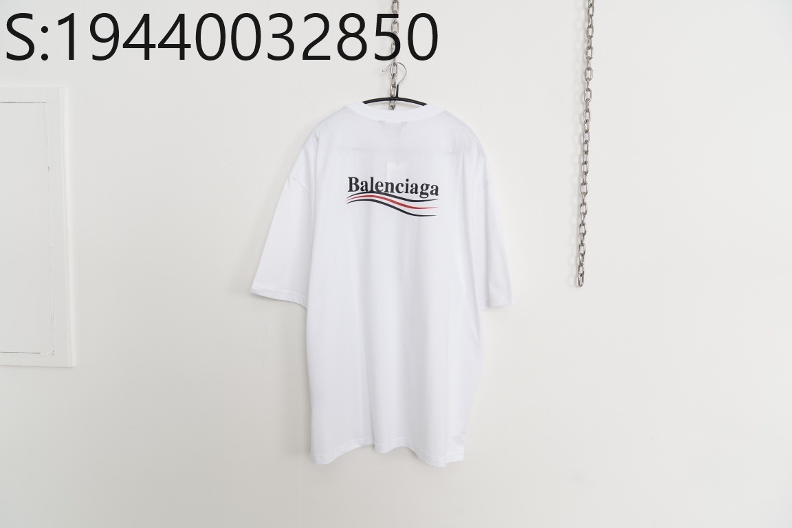 [사슬공장] 발렌시아가 웨이브 반팔티 화이트 balenciaga