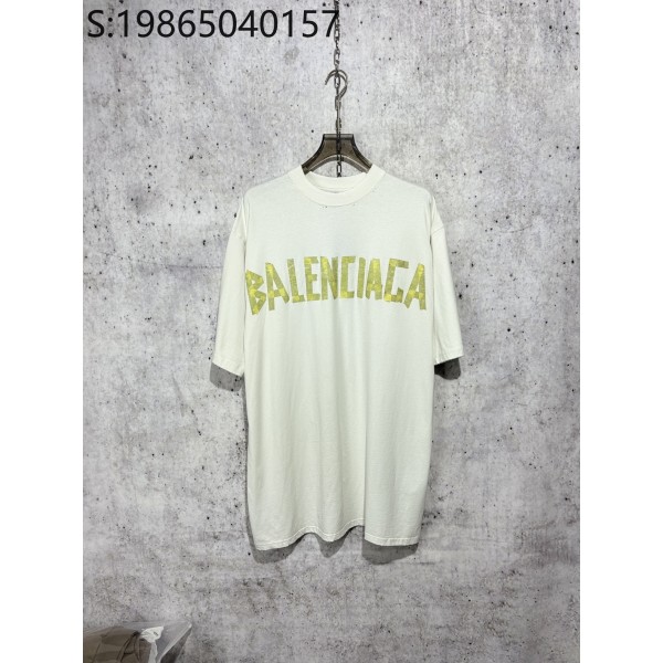 [사슬공장] 발렌시아가 23SS 테이프 모노그램 반팔티 화이트 balenciaga