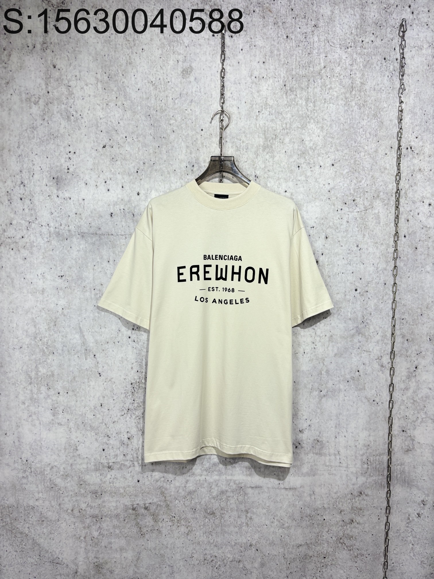 [사슬공장] 발렌시아가가 EREWHON 반팔티 라이트 베이지 balenciaga