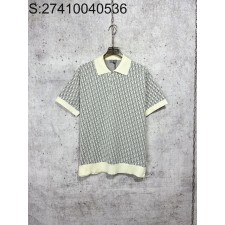 [사슬공장] 디올 23SS 오블리크 니트 반팔 폴로 그레이 Dior