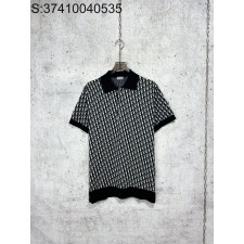 [사슬공장] 디올 23SS 오블리크 니트 반팔 폴로 블랙 Dior