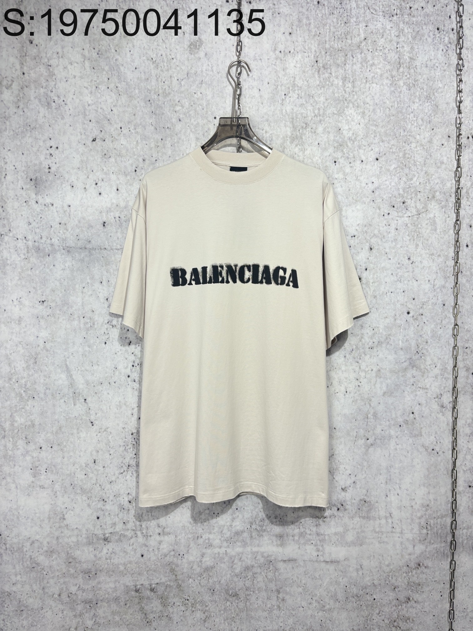 [사슬공장] 발렌시아가 24SS 검정 모노그램 반팔티 라이트 베이지 balenciaga