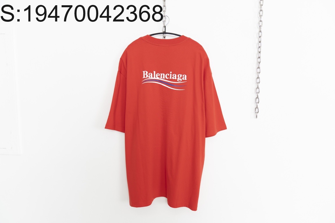 [사슬공장] 발렌시아가 웨이브 반팔티 레드 balenciaga