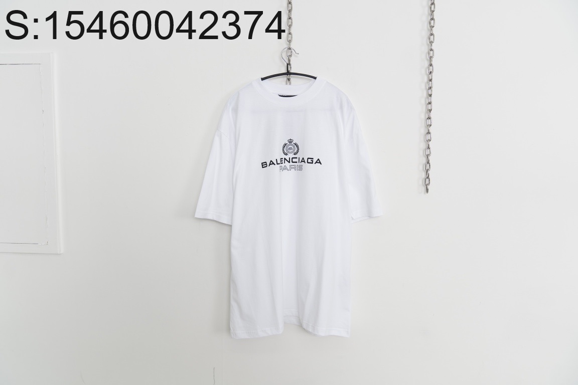 [사슬공장] 발렌시아가 모노그램 왕관 반팔티 화이트 balenciaga