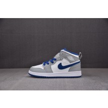 에어 조던 1 미드 Air Jordan 1 Mid（GS）아동 블루 화이트 그레이 DQ8424-014 