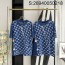 V공장 루이비통 프라워 그물 자카드 니트 반팔티 블루 LOUIS VUITTON