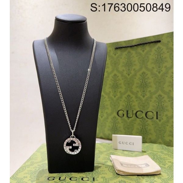 AGG 구찌 24SS GG 펜던트 목걸이 은색 Gucci