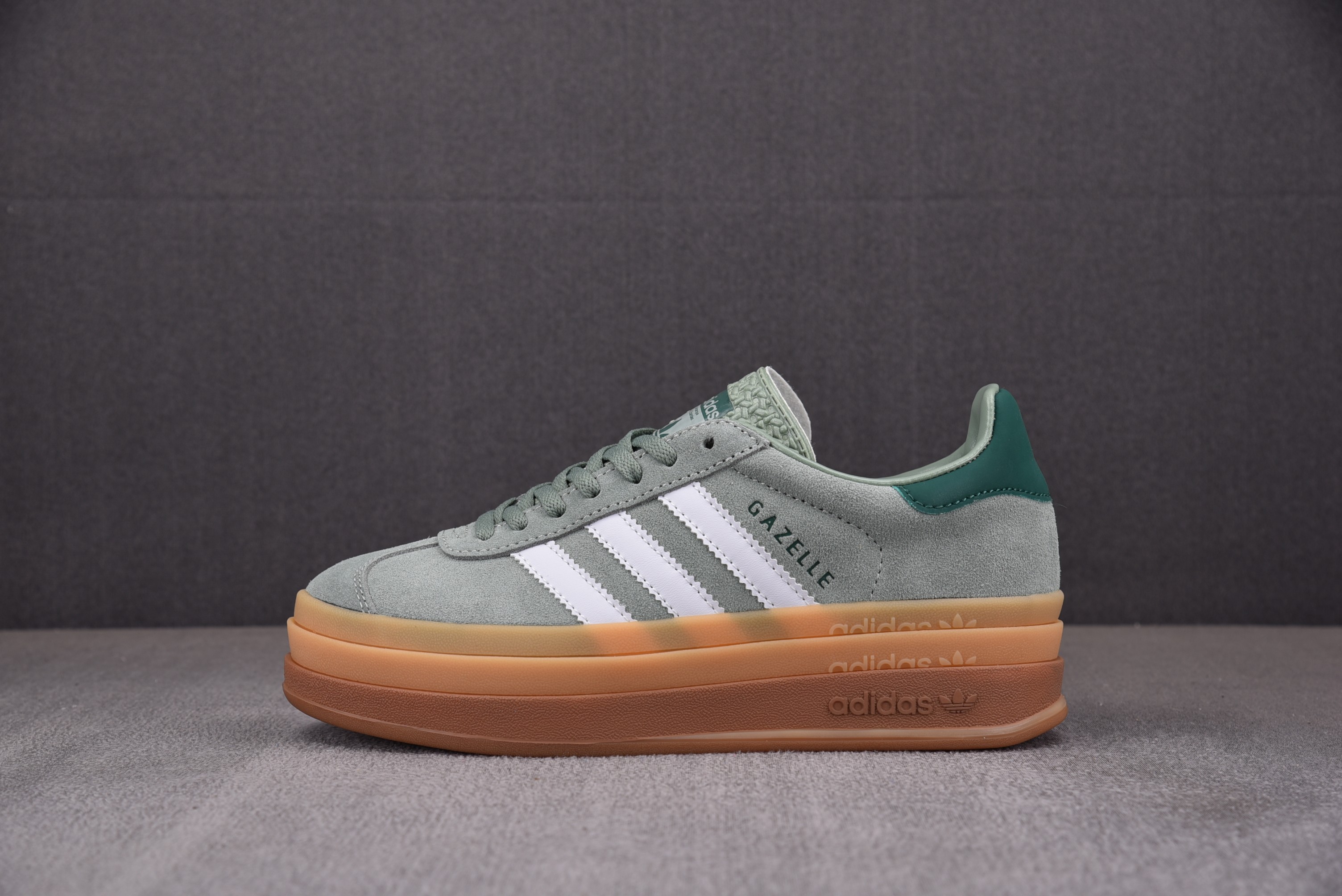 【纯原】AD Originals Gazelle BOLD 灰绿 ID6998