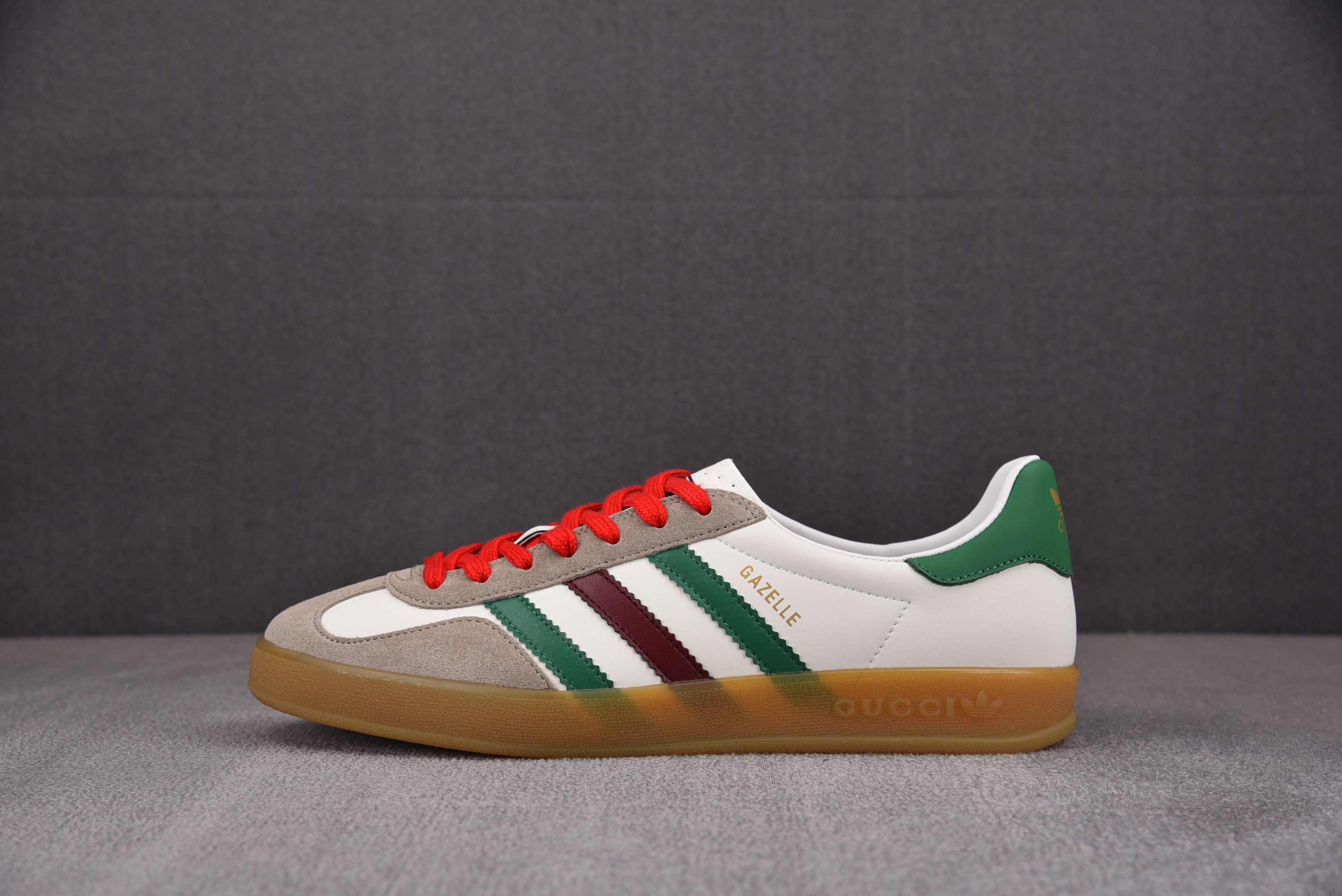 【NEW R】Adidas x Gucci Gazelle 화이트레드그린 아디다스 구찌