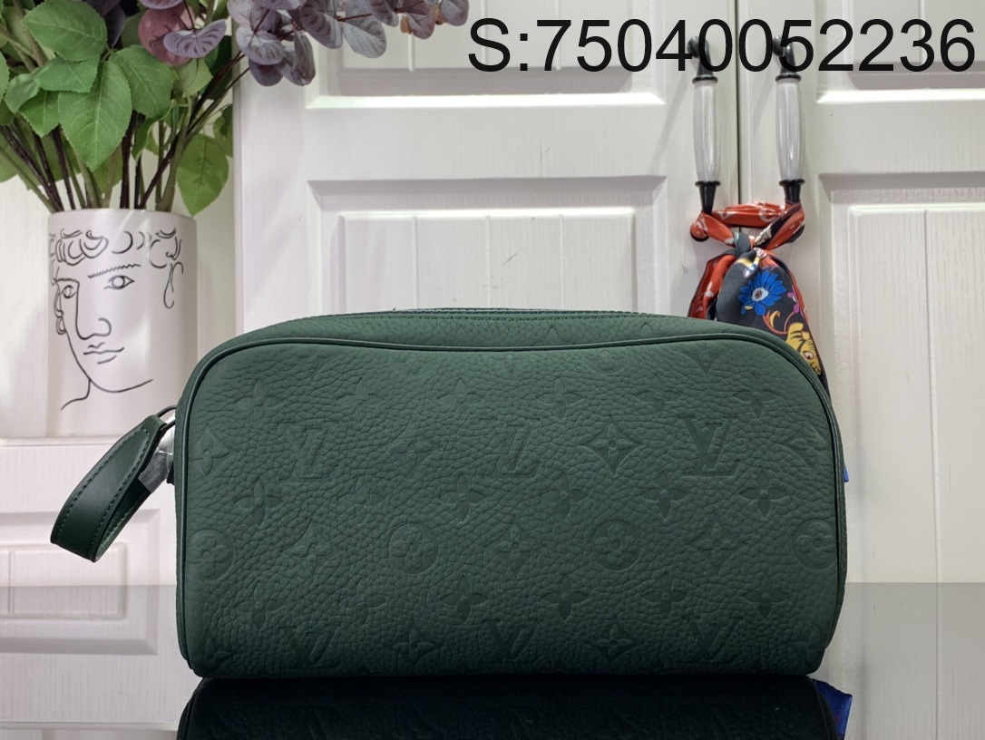 [88factory] 루이비통 돕 키트 클러치백 M24442 28*15*16.5cm 흑녹색 LOUIS VUITTON