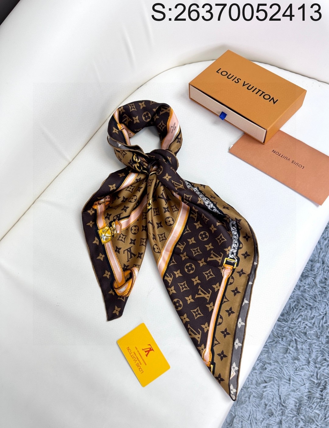 AGG 루이비통 빈티지 모노그램  벨트 패턴 스카프 90*90cm 3컬러 LOUIS VUITTON