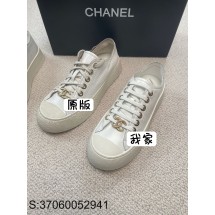 [511] 샤넬 CC로고 에나멜 스니커즈 화이트 3.5cm Chanel