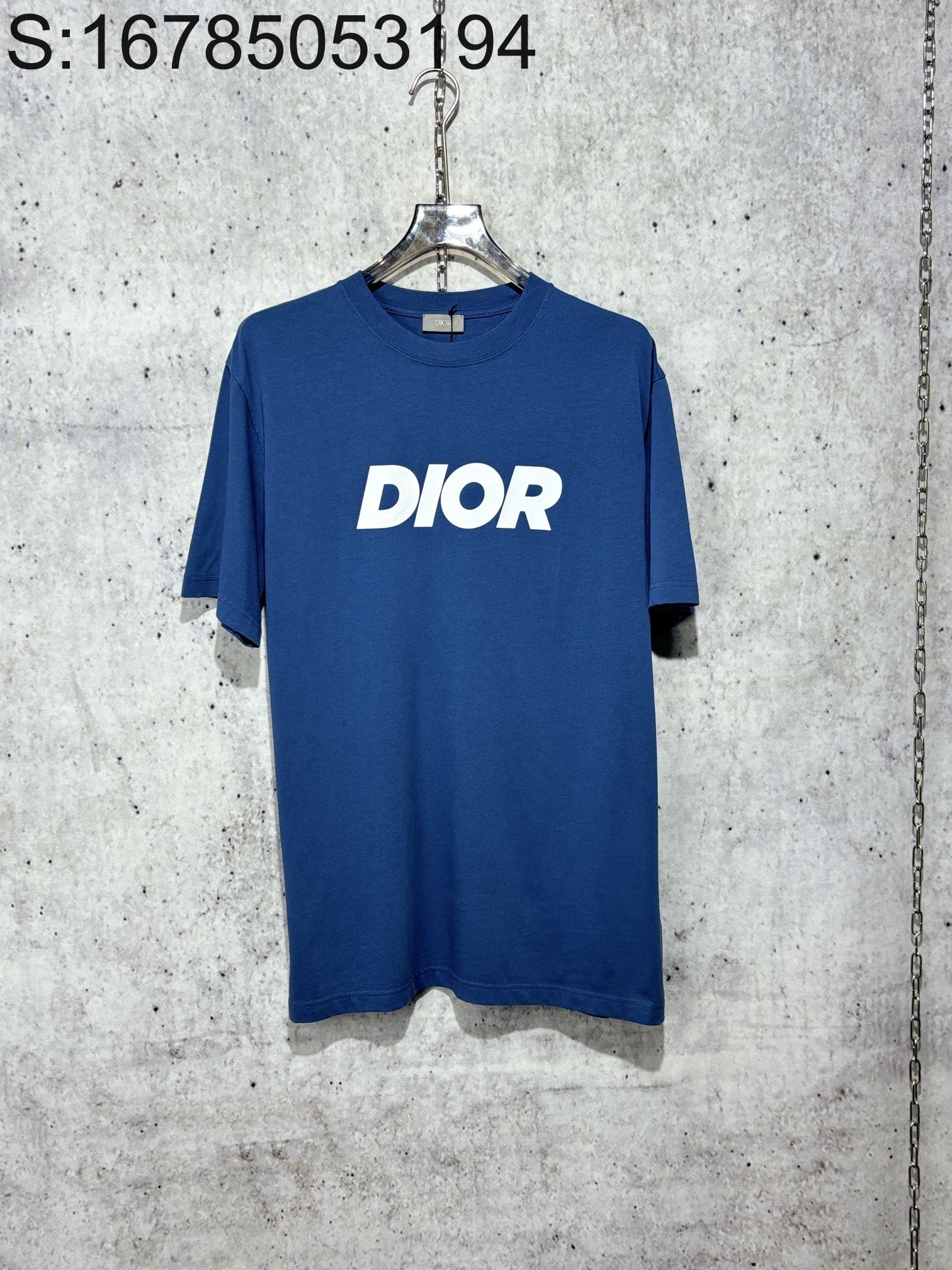 [사슬공장] 디올 24SS 모노그램 프린트 반팔티 블루 Dior