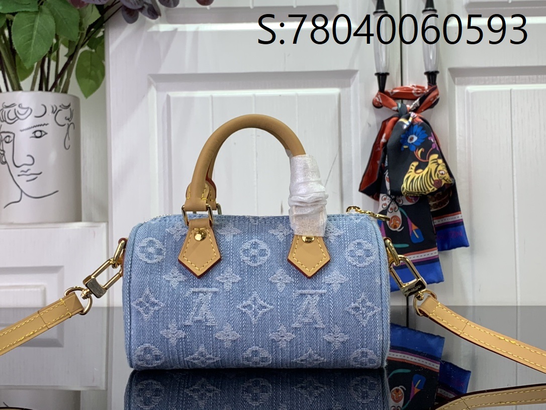 [88factory] 루이비통 나노 스피디 숄더백 데님 모노그램 M11212 16*10*7.5cm LOUIS VUITTON