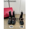 [GD5002] 로저비비에 큰 버클 통굽 부츠 힐 블랙