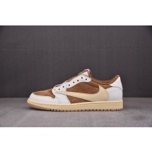 【纯原】Travis Scott x AJ 1 Low OG SP 棕粉 DM7866-106