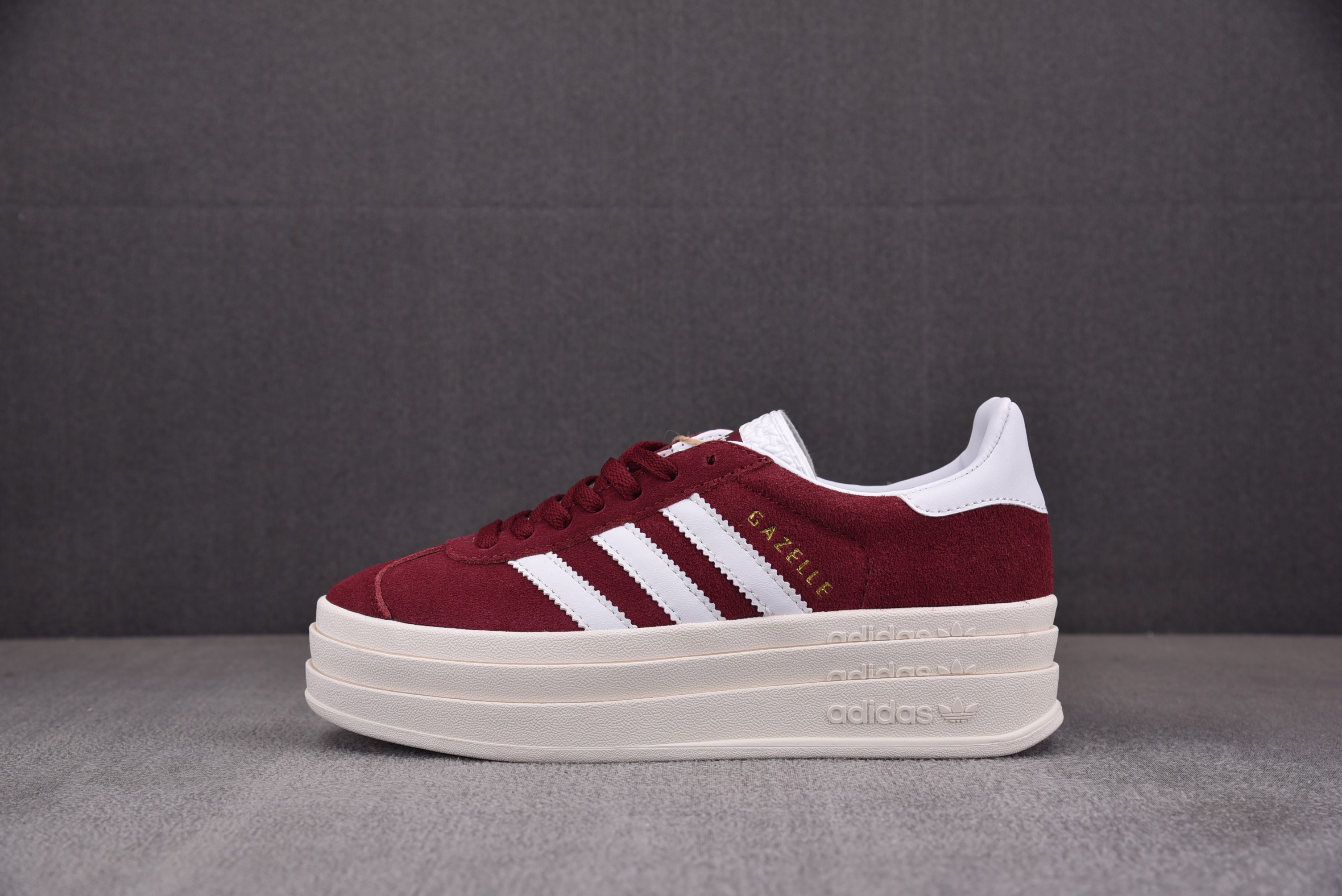 【纯原】Ad Originals Gazelle BOLD W 酒红 HQ6892