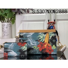 [88factory] 루이비통 가스통 웨어러블 월릿 크로스백 M83466 22*14.5*4.5cm 흑녹색 LOUIS VUITTON