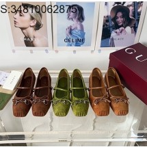 [327] 구찌 24SS 양가죽 스웨이드 메리제인 플랫 발레니나 3컬러 Gucci