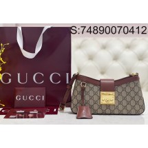 [JHL] 구찌 스몰 패드락 숄더백 811705 27*14*6cm 브라운 Gucci