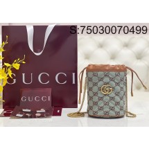 [JHL] 구찌 GG 캔버스 체인 버킷백 숄더백 783175 14*17*13cm 브라운 Gucci