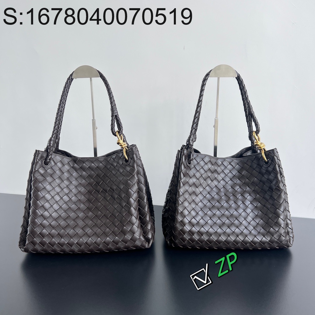 징 팩토리 보테가베네타 24FW 라지 숄더백 796571 30*26*20cm 초콜릿 bottegaveneta