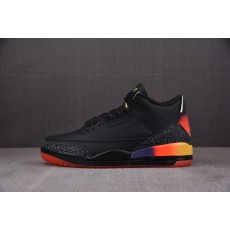 【OG】J Balvin x AJ Air Jordan 3 Retro SP“Rio”爆裂纹 黑灰红 FN0344-001