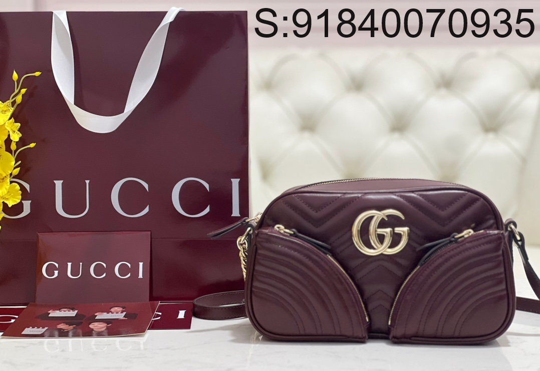 [JHL] 구찌 GG 마몽 스몰 숄더백 798715 24.5*15*9cm 와인 