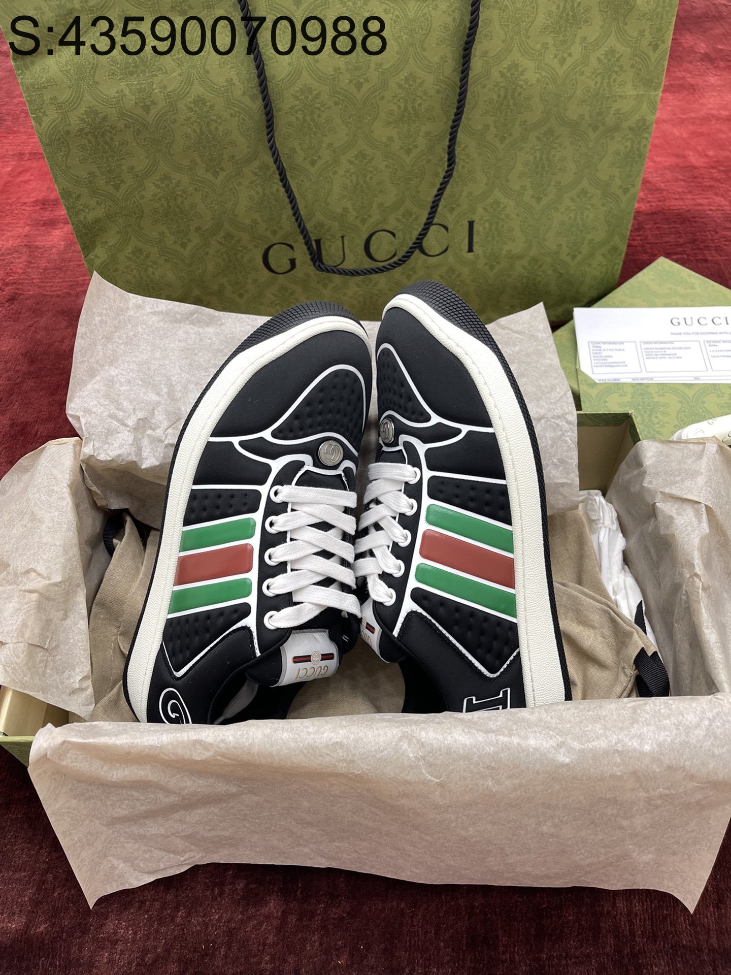 [WZ1] 구찌 점보 모노그램 스니커즈 블랙 남성 (한 치수 더 크다) Gucci