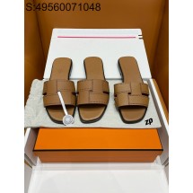 [A1] 에르메스 24SS 가죽 편직 슬리퍼 브라운 Hermes