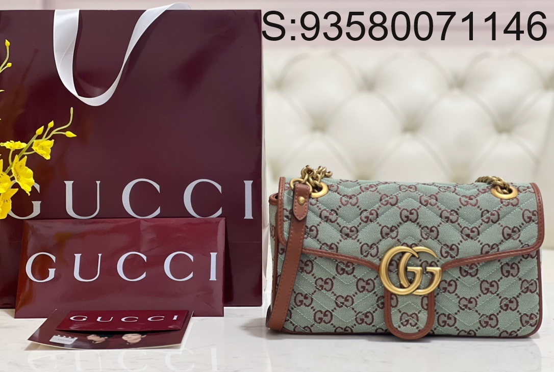 [JHL] 구찌 마틀라세 체인 숄더백 443497 26*15*7cm 라이트 그린 Gucci